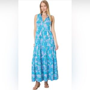 Lilly Pulitzer Malone Maxi Dress in “Strong Current Sea”